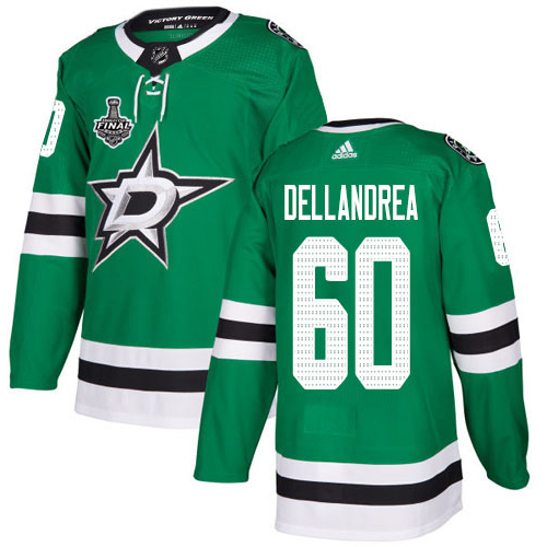 Adidas Men Dallas Stars #60 Ty Dellandrea Green Home Authentic 2020 Stanley Cup Final Stitched NHL Jersey->dallas stars->NHL Jersey